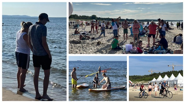 Turyści tłumnie przywitali pierwszy weekend wakacji na plaży w Świnoujściu. Pogoda sprzyjała kąpielom i wylegiwaniu na piasku