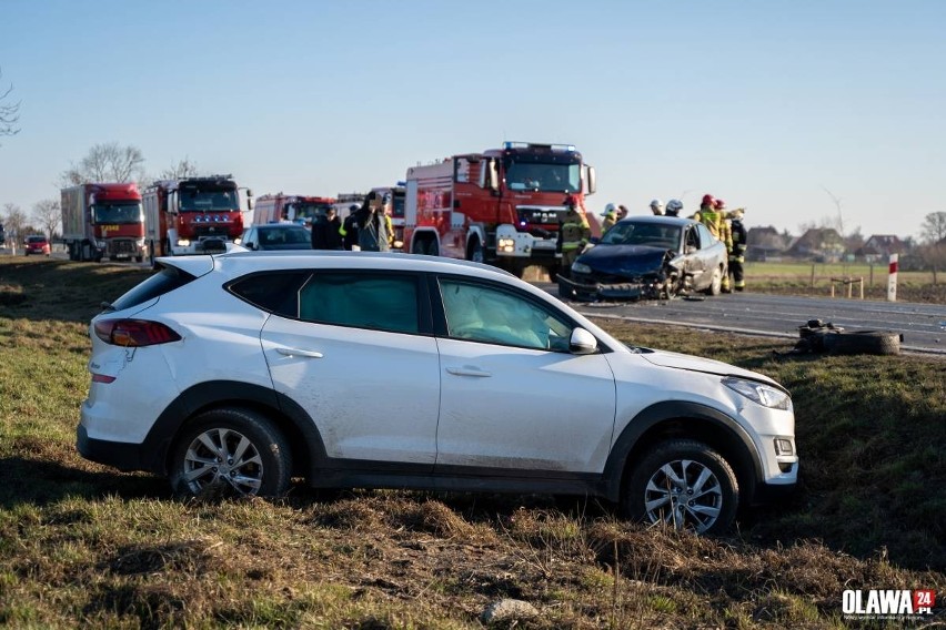 Wypadek na drodze krajowej nr 94 pomiędzy Wrocławiem a Oławą