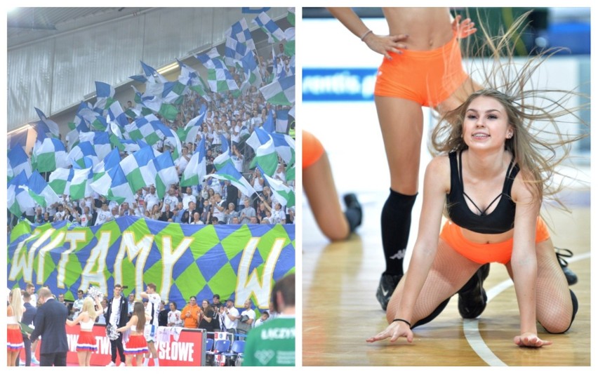 Kibice i cheerleaderki podczas "świętej wojny" we Włocławku. Anwil Włocławek - WKS Śląsk Wrocław [zdjęcia]