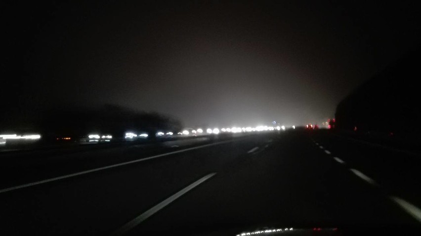 Korek na autostradzie A4 w Katowicach
