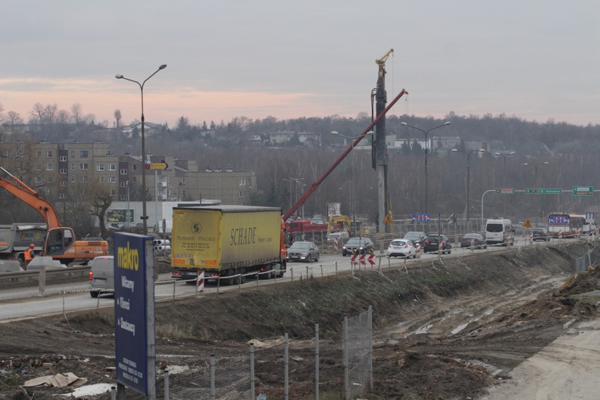 Przebudowa DK 94 w Sosnowcu. Styczeń 2020.