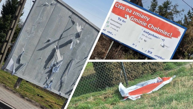 Wandale zniszczyli plakaty i billboardy kampanii społecznej realizowanej przez Stowarzyszenie „Wspólnie dla gminy Chełmiec”
