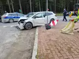 Wypadek w Daleszycach. Zderzyły się dwa samochody osobowe