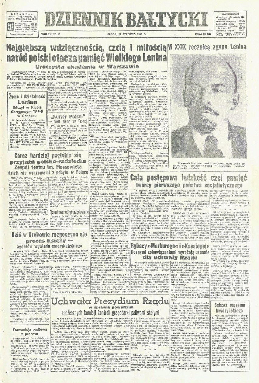 70 lat "Dziennika Bałtyckiego". Pisaliśmy w 1953 r: Opery w niedziele, poniedziałki i wtorki