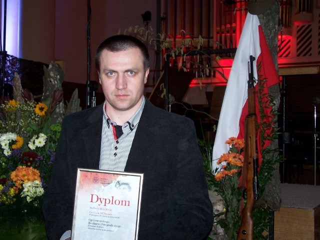 Piotr Kosecki na rozdaniu nagród