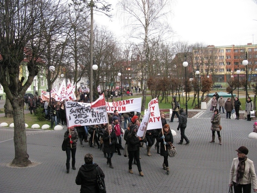 Protest licealistów z Miastka