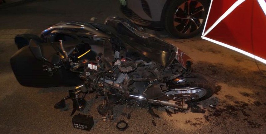 60-letni motocyklista poniósł śmierć na miejscu. Był to...