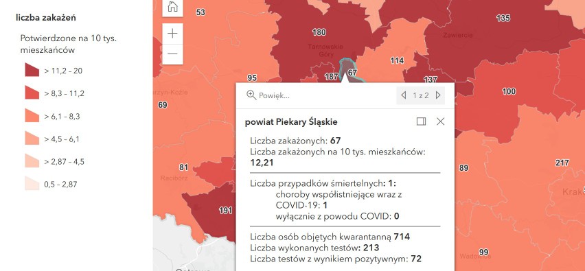 Województwo śląskie z największą liczbą zarażeń. Oto...