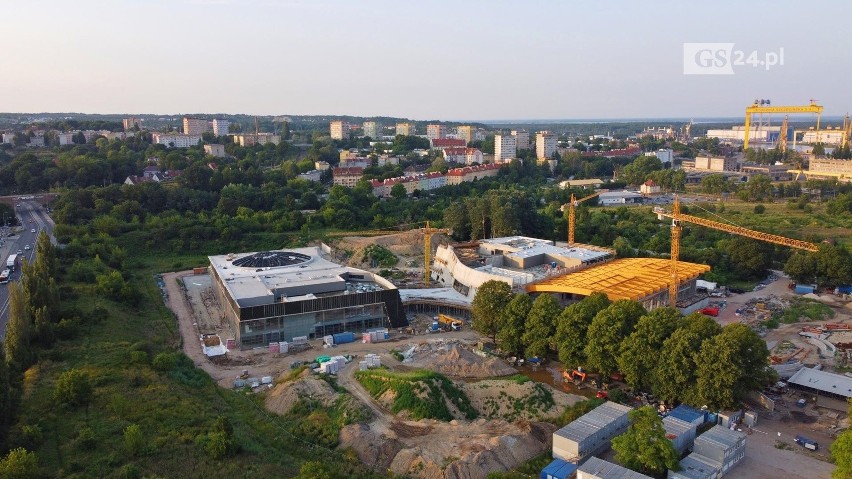 Postępy prac na budowie Fabryki Wody w Szczecinie