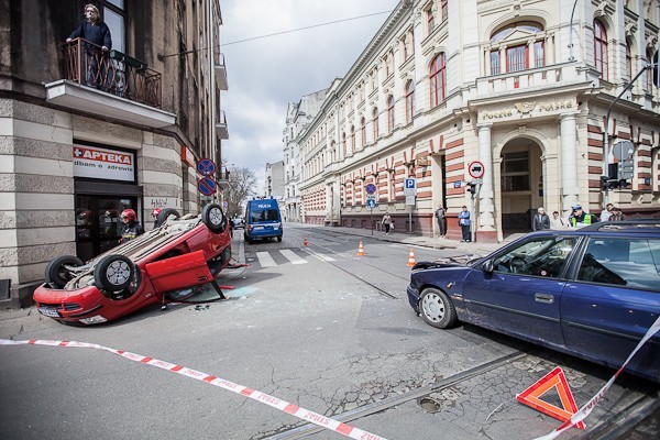 Z powodu zdarzenia skrzyżowanie było zablokowane dla ruchu...