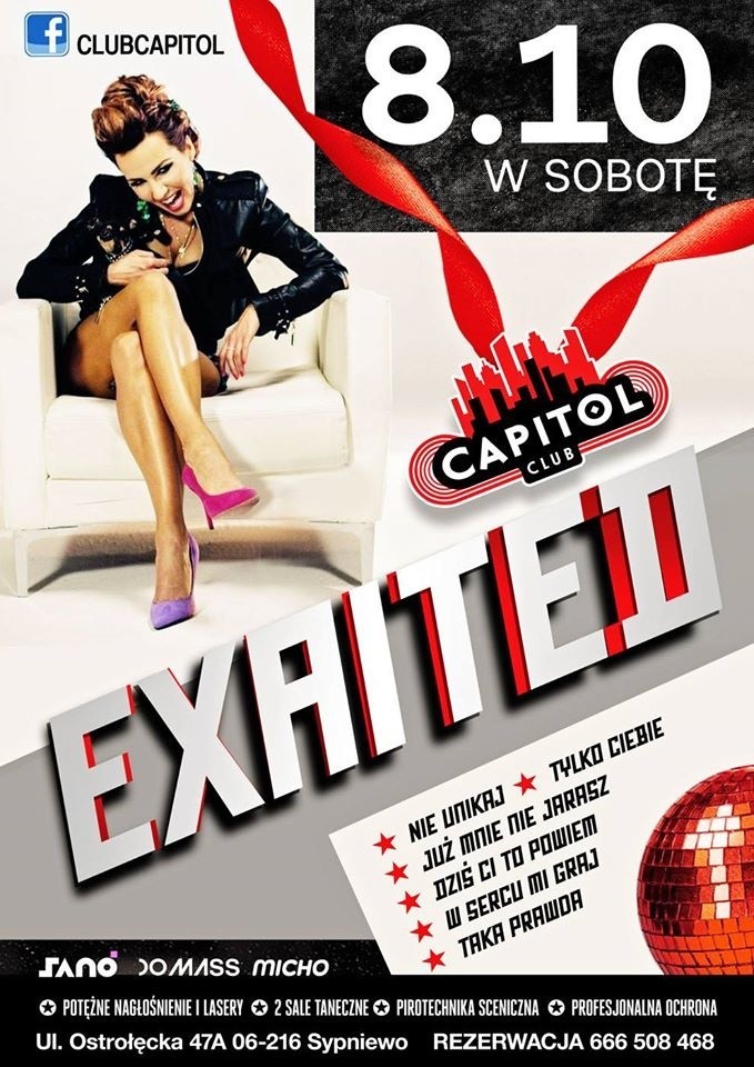 Klub Capitol w Sypniewie zaprasza na imprezę z Exaited.