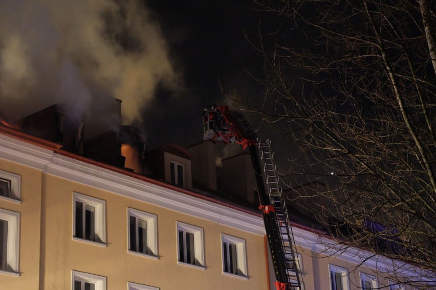 Pożar kamienicy przy ul. Lipowej 16 w Białymstoku