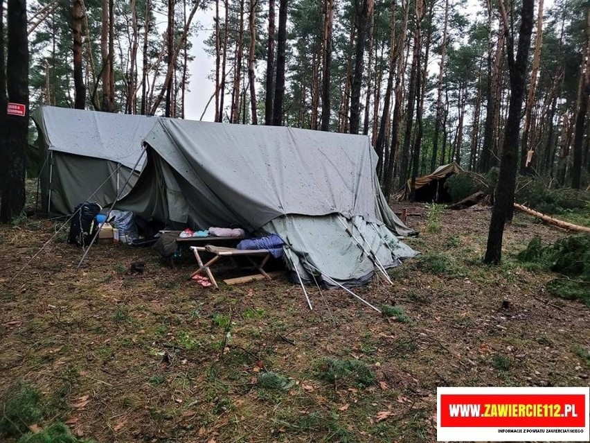 Silne burze przeszły przez powiat zawierciański. Ewakuowano...