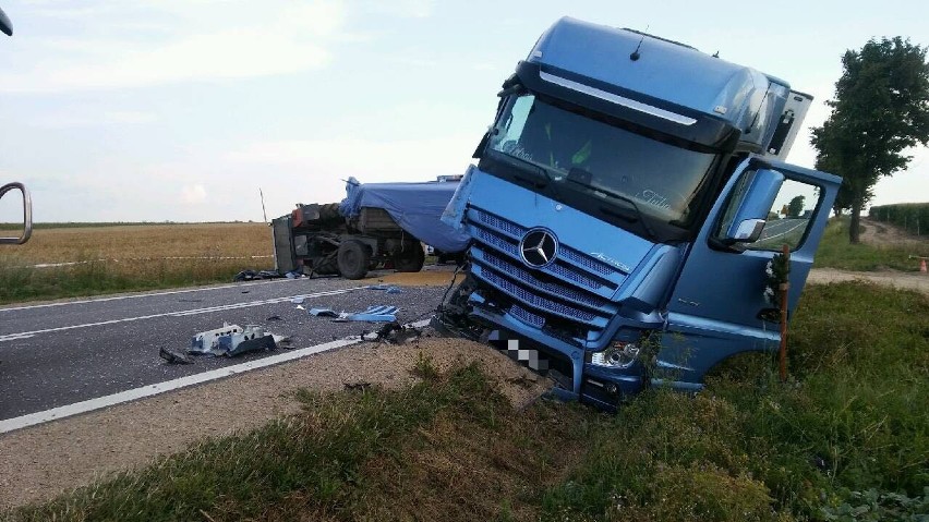 Śmiertelny wypadek na "dziewiątce" w Zakrzowie. Traktorzysta zginął w zderzeniu z ciężarówką