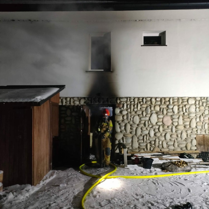Pożar budynku mieszalnego w Zakopanem