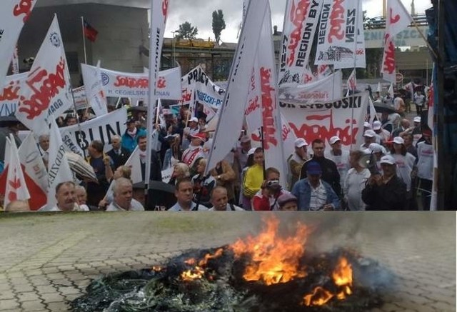 Manifestacja Solidarności w Szczecinie.