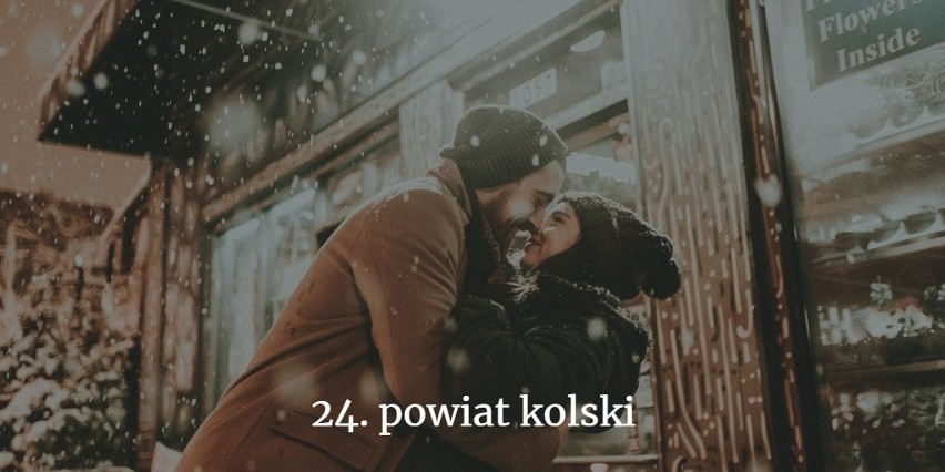 24. Powiat kolski, na 100 kobiet przypada 96,16 mężczyzn