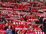 Kibice Widzewa na meczu z Lechią Gdańsk. Wspaniały doping. Liga Mistrzów - tak mówią przyjezdni o atmosferze w Sercu Łodzi