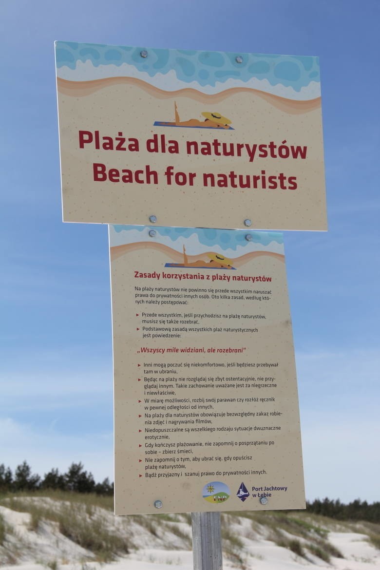 Plaża naturystów w Łebie