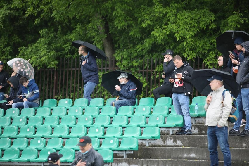 Kibice na II-ligowym meczu Garbarnia Kraków - Olimpia Elbląg