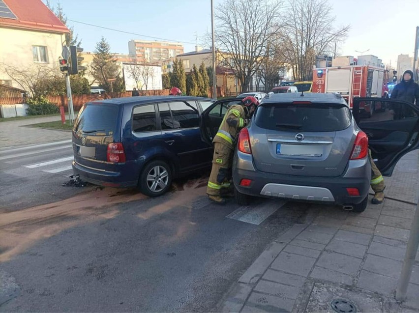 Wypadek na skrzyżowaniu Hallera z Gajową w Białymstoku....