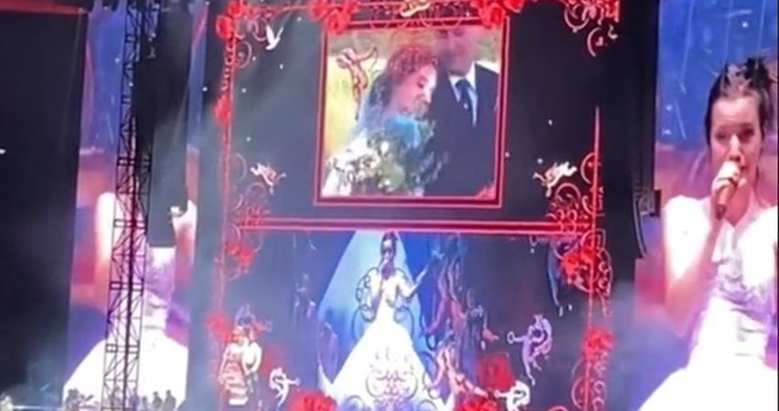 Na koncercie sanah wyświetlono na telebimie zdjęcia z jej ślubu. Fani byli zachwyceni