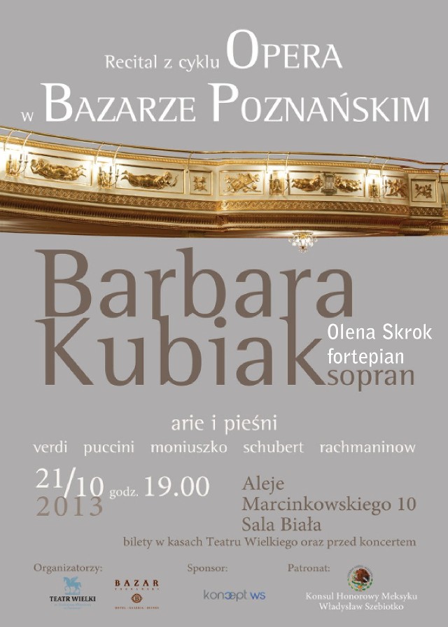 Plakat wydarzenia "Opera w Bazarze Poznańskim"