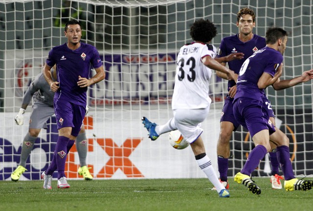 Fragment meczu Fiorentina - FC Basel, grupowych rywali Lecha Poznań