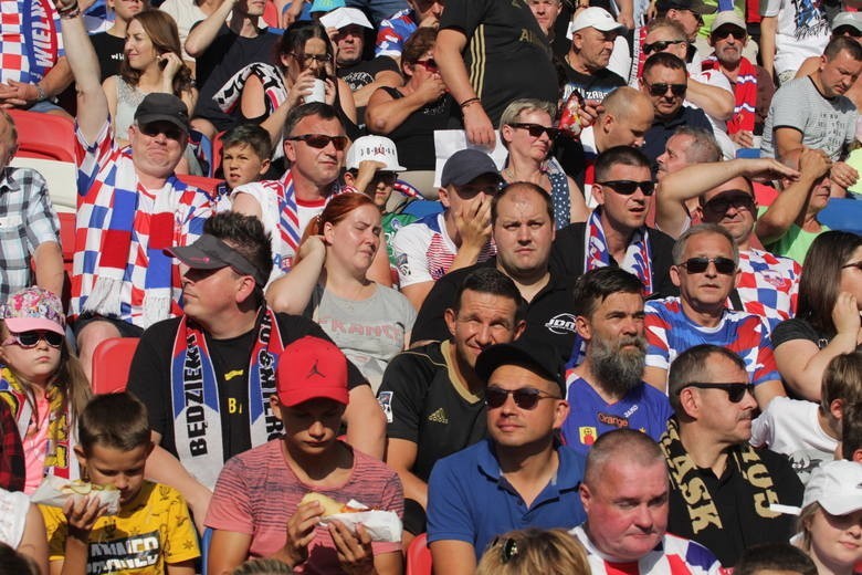 26.07.2019. Kibice na meczu Górnik Zabrze - Zagłębie Lubin....