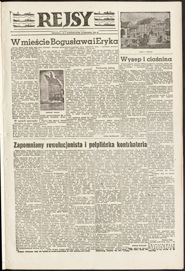 Archiwalne Rejsy: Magazyn Rejsy ze stycznia, lutego i marca 1953 r. [ZDJĘCIA, PDF-Y]