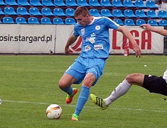 Mateusz Węsierski strzelił dotychczas cztery bramki w drugoligowych rozgrywkach.