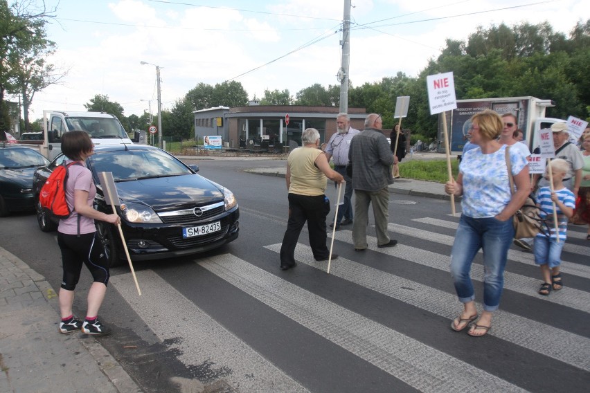 Blokada drogi w Mysłowicach