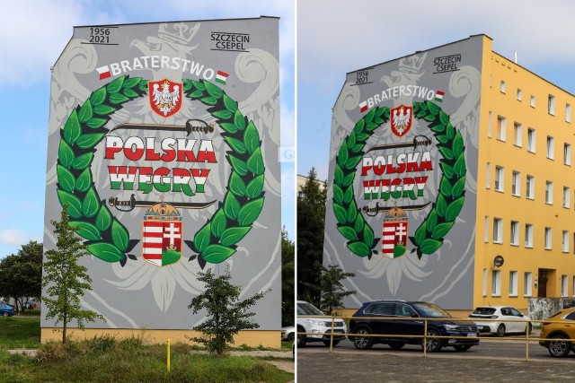 Polsko-węgierski mural na Pomorzanach w Szczecinie