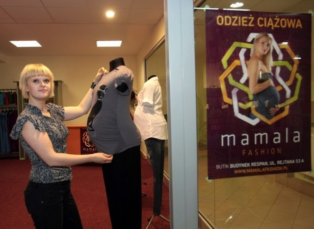 Pani Magda otworzyła w Rzeszowie sklep z odzieżą dla młodych matek w budynku Respanu w Rzeszowie. Fot. D. Danek