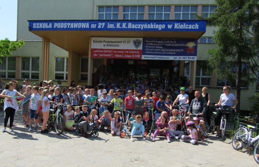 Na rowerach do szkoły. Kielczanie biorą udział w ogólnopolskiej kampanii "Rowerowy Maj"