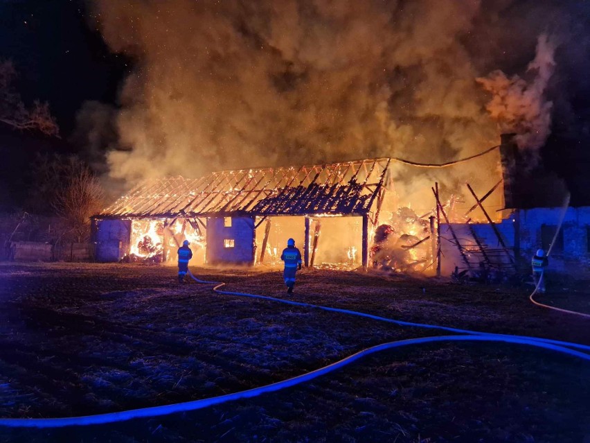 Do pożaru stodoły doszło na terenie gminy Żerków w powiecie...