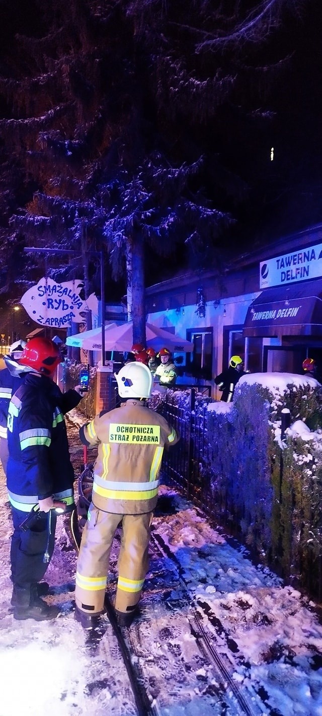 Pożar restauracji na Wyspie Sobieszewskiej w Gdańsku