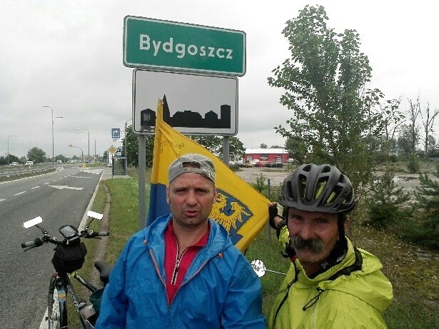 Grzegorz Miszcza zabrał ze sobą śląską flagę