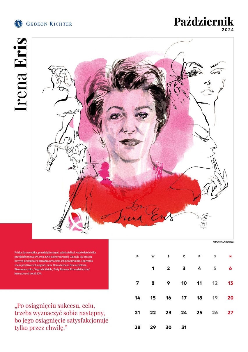 Siła kobiet na kartach Kalendarza Artystycznego Gedeon Richter