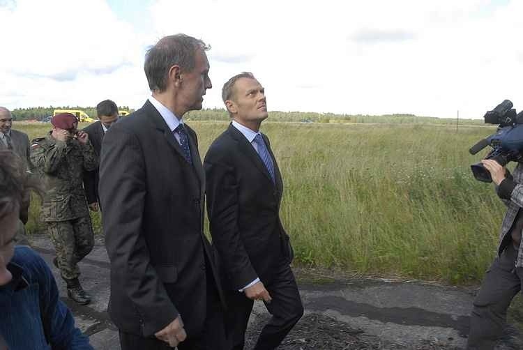 Premier Donald Tusk odwiedzil Slupsk i Redzikowo. (Fot....