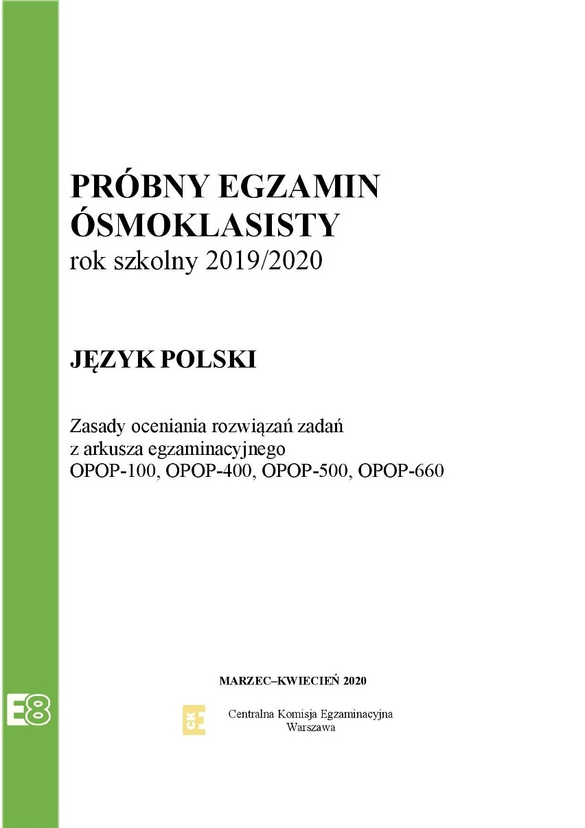 30 marca ósmoklasiści zmierzyli się z próbnym egzaminem z...