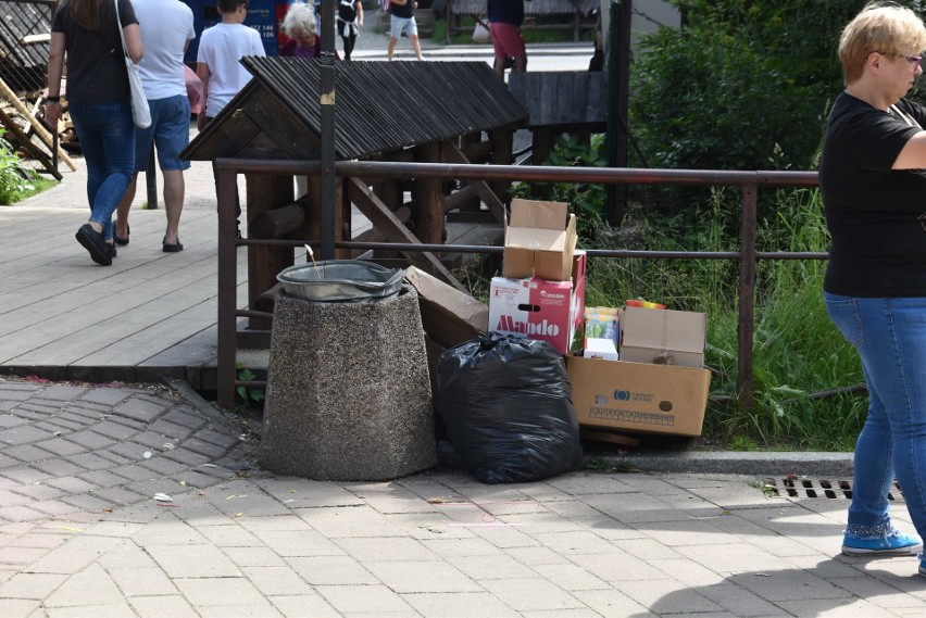 Podhale. Podrzucają śmieci do miejskich koszy ulicznych [ZDJĘCIA]