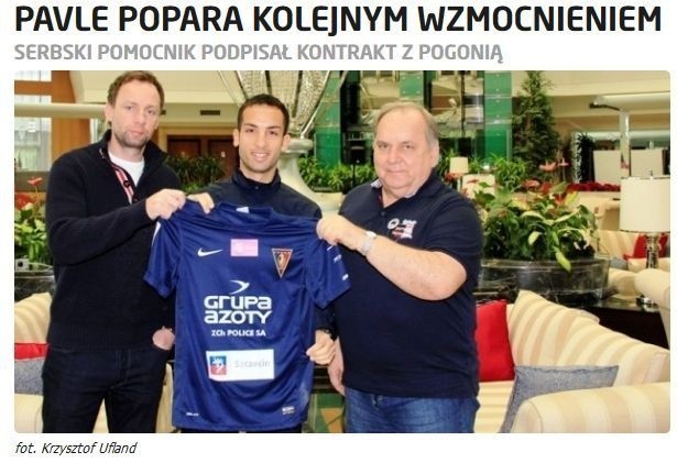 Pavle Popara został piłkarzem Pogoni
