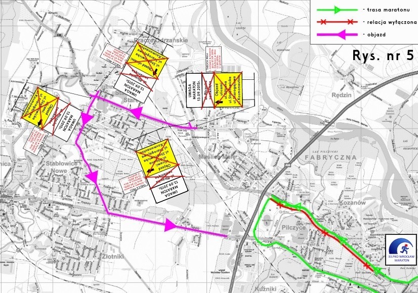 33. Wrocław Maraton – UTRUDNIENIA, ZAMKNIĘTE ULICE, MPK
