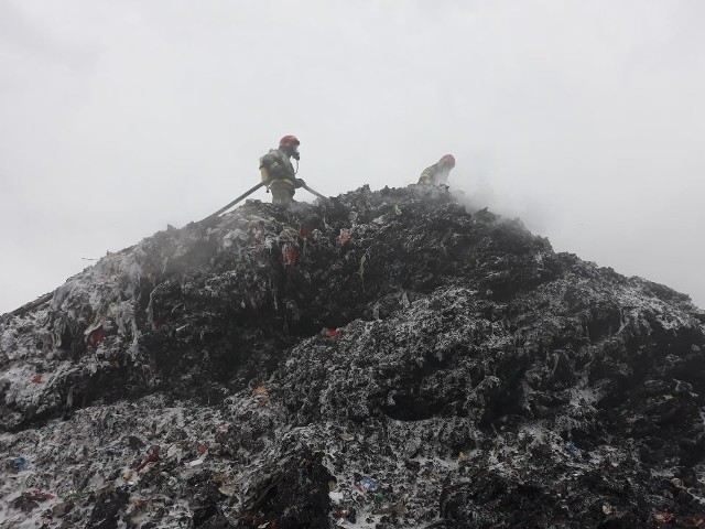 Pożar składowiska odpadów w Myślenicach (21 lipca 2019)