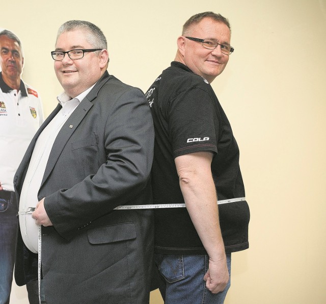 Piotr Kowalczuk i  Jacek Rybak  łącznie ważą aż 286 kilogramów