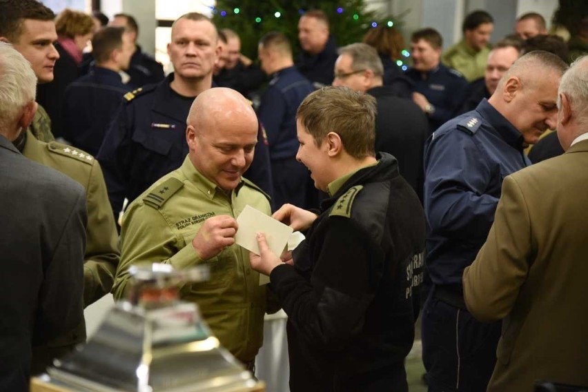 Spotkanie opłatkowe w placówce SG w Kuźnicy