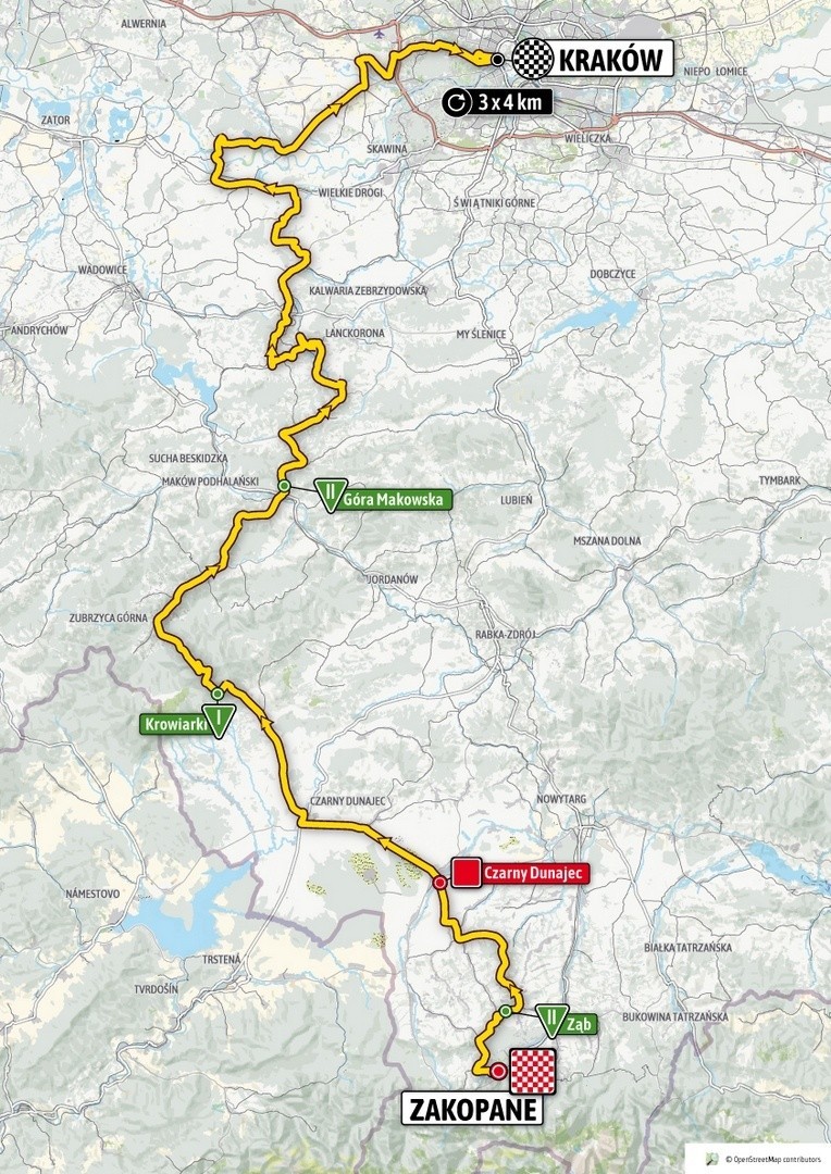 77. Tour de Pologne: Bukowina, Zakopane. W sobotę i niedzielę będą utrudnienia na drogach Podhala [MAPY]