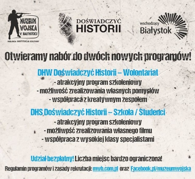 Muzeum Wojska otwiera nabór do dwóch programów