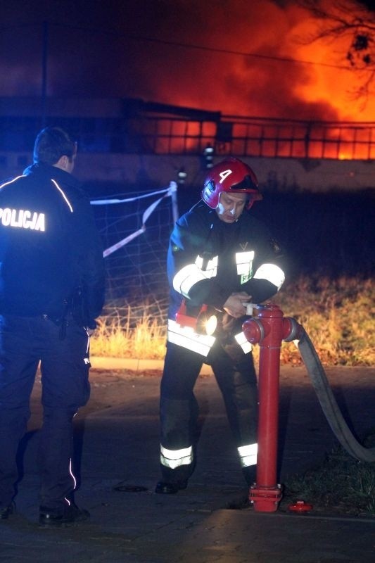 Pożar na terenie ABB we Wrocławiu